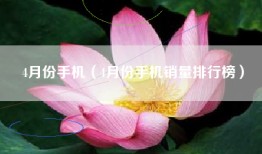 4月份手机（4月份手机销量排行榜）