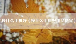 换什么手机好（换什么手机好用又便宜）